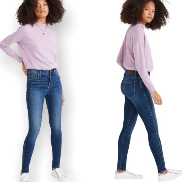 Madewell 10" High Rise Skinny Jeans in Bradshaw Wash Size 25